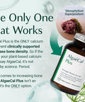 Algaecal Plus - Organic Red Algae Calcium Supplement For Women, Vitamin K2 (100Mg), Vitamin D3 (1600 Iu), Magnesium (350Mg) & Trace Minerals, For Improved Bone Strength, Easy To Swallow, 120 Veg Caps