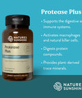 Nature'S Sunshine Protease Plus 90 Capsules | Powerful Digestive Enzyme Supplements With 60,000 Hut Protease To Break Down Prote
