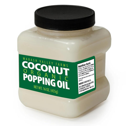 Real Theater Coconut Popcorn Oil - 30 oz Butter Flavored Coconut Oil for Whirley Pop Popcorn Maker, Popcorn Oil Butter Flavor Stovetop Popcorn, Popcorn Oil for Popcorn Machine (by Wabash Valley Farms)