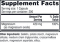 Twinlab Magnesium Caps - High Absorption Magnesium Supplement To Support Leg Cramps Relief - Magnesium Capsules For Stress Relief 420 Mg 200 Count 1 Pack