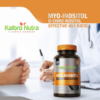 Myo-Inositol Supplement, Myo-Inositol & D-Chiro Inositol 40:1 Ratio, Hormone Balance & Ovarian Support for Women with Vitamin B8, 2050mg, Vegan, Non-GMO Capsules 120 Count