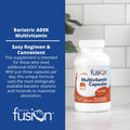 Bariatric Fusion High ADEK Multivitamin with Iron Bariatric Multivitamin for Duodenal Switch Easy to Swallow ADEK Vitamins Bariatric 90 Capsules One Month Supply