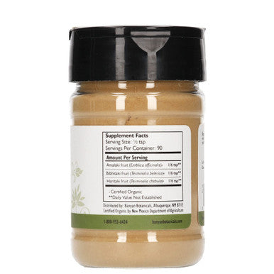 Banyan Botanicals Triphala Powder Organic Formula Of Amla, Haritaki & Bibhitaki For Daily Detoxifying, Cleansing & Rejuvenation* Maintains Regularity* Spice Jar Non-Gmo Sustainably Sourced