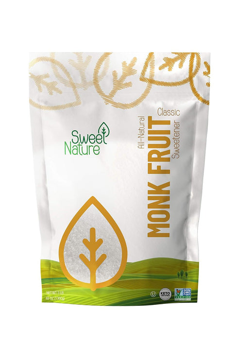 Sweet Nature Monk Fruit Sweetener Classic, Non GMO Sugar Substitute, 16 Oz | Gluten Free