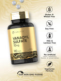 Vanadyl Sulfate 10Mg 180 Tablet Capsules With Chromium Picolinate Vegetarian Non-Gmo Gluten Free Supplement By Carlyle