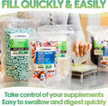 Xprs Nutra Size 1 Empty Capsules - 500 Count Clear Enteric Coated Empty Gelatin Capsules - Delayed Release Pill Capsules - DIY Capsule Filling - Pure Bovine Empty Enteric Capsules Gel Caps