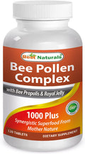 Best Naturals Bee Pollen Complex 1000 mg 120 Tablets