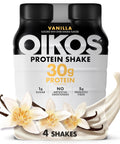 Oikos Protein Shake, Salted Caramel, 30g High Protein Drinks, Shelf Stable, Ready to Drink, 5g Prebiotic Fiber, 12 fl oz Bottle, 12 Count