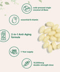 Micro Ingredients Biotin 10000mcg w/Hyaluronic Acid 25mg | 365 Virgin Coconut Oil Softgels Fast Release One Year Supply Supports Healthy Hair Skin & Nails Non-GMO & No Gluten