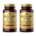 Solgar - Gentle Iron 25 Mg Vegetable Capsules 180 Count 2 Pack Easy On Stomach Promote Red Blood Cell Production