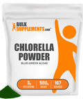 BulkSupplements Chlorella Powder - Superfood Supplement for Immune Support, Broken Cell Wall - Vegan, Powder - 3g s, 167 Servings (500 Grams - 1.1 lbs)