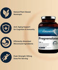 Super Pregnenolone 100mg 180 Capsules Premium Pregnenolone Supplement Pregnenolone Micronized Grade for Higher Absorption Supports Cognitive Function and Immune System No GMOs No Soy