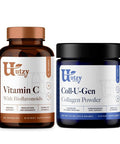 Utzy Naturals | Vitamin C Complex | 400Mg Vitamin C With Acercola & Citrus Bioflavonoids + Coll-U-Gen | Joint Support Supplement - With Type Ii Undenatured Collagen (Uc-Ii) & Fortigel