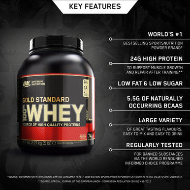 Optimum Nutrition 100% Whey Gold Standard Double Rich Chocolate 5 Pound