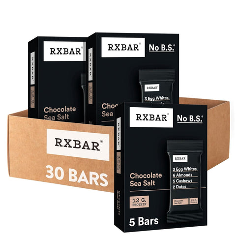 RXBAR Protein Bars, Protein Snack, Snack Bars, Chocolate Sea Salt, 22oz Box (12 Count)