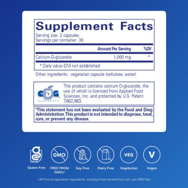 Pure Encapsulations Calcium d Glucarate 500 mg 120 vcaps