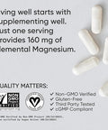 Sports ResearchÃ‚Â® Magnesium Glycinate - Supports Restful Sleep & Enzymatic Processes - 160 mg Chelated Magnesium - Vegan Capsule - 180 Count