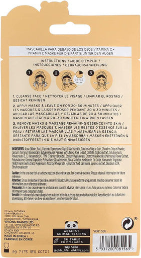 Oh K Brightening and Cooling Eye Mask for Puffy Eyes, Packed with Hyaluronic Acid and Vitamin C, Vegan and Cruelty Free, 15g