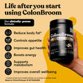 Colonbroom Premium Psyllium Husk Powder (Strawberry, 60 Servings) + Shaker Bottle For Colon Broom Fiber Powder Drink Bundle - Colon Cleanse For Bloating Relief & Gut Health - Fiber Powder Supplement