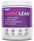 Vegan AminoLean Pre Workout Energy (Acai 25 Servings) with TrueFit Vegan Protein Powder (Creamy Vanilla 2 LB)