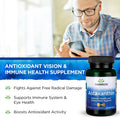 Swanson Astaxanthin Eye Vision Brain Skin Health Antioxidant Support Supplement (Astaxanthin 4 mg) 60 Softgels Sgels