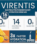 16 Sticks Electrolytes Powder Packets Sugar Free Hydration Packets Liquid Daily IV Electrolyte Drink Mix for Rehydration with 8 Electrolytes & 6 Vitamins, Low Sodium, Tropical Punch