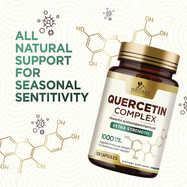 Quercetin 500Mg Capsules - Extra Strength Quercetin Supplement 1000Mg Serving - Antioxidants & Bioflavonoids Support For Immune, Heart, Respiratory & Cellular Health - 120 Veggie Capsules