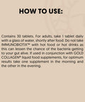GOLD COLLAGEN Immunobiotix - Immune System Booster for More Energy & Gut Health with Vitamin D C Folic Acid Zinc Spirulina 3 Billion Biotic Cultures Vitamins for Tiredness and Fatigue 30 Tablets