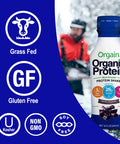 Orgain Organic 26g Grass Fed Whey Protein Shake, Creamy Chocolate - 14 Ounce, 12 Count & Grass Fed Clean Protein Shake, Creamy Chocolate Fudge - 11 oz, 12 Count (Packaging May Vary)