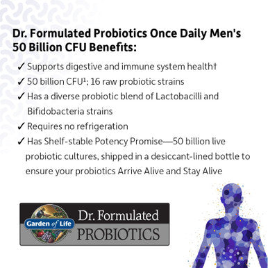 Garden of Life Probiotic Bundle: Dr. Formulated Once Daily Women S & Men'S Probiotics 50 Billion Cfu Shelf Stable Non-Gmo Probiotic For Men & Women With Prebiotic Fiber 30 Capsules Each