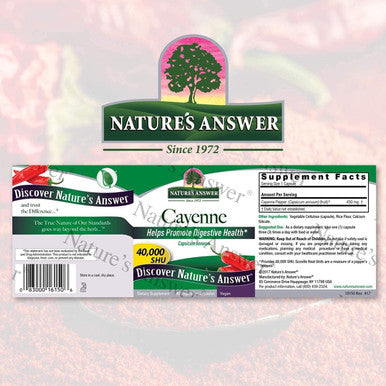 Nature'S Answer Cayenne Pepper Powder Capsule Supplement 90-Count