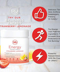 TRU Supplements Supplements Energy Pre Workout Training Formula Vegan Friendly No Jitters Improve Workout Performance Naturally Extracted Flavors 20 Servings (Iced Tea Lemonade)