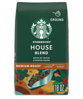 Starbucks Ground Coffee, Medium Roast Coffee, House Blend, 100% Arabica, 1 bag (18 oz)