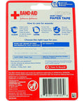 Johnson & Johnson Band-Aid First Aid Paper Tape 1 Inch X 10 Yards (Pack Of 6)