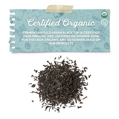 Fermentaholics Usda Organic Loose-Leaf Assam Black Tea - Perfect For Homebrewing Kombucha Hot Tea And Iced Tea - Ou her Premium Taste Aroma And Flavor