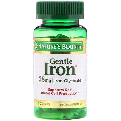 Nature's Bounty Gentle Iron 28 mg 90 Capsules