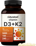 Vitamin D3 K2 Mk7 With Virgin Coconut Oil 240 Softgels Vitamin D3 5000 Iu K2 Mk7 100Mcg 2 In 1 Support Duoack 8 Months Supply Third Party Tested Non Gmo No Gluten