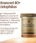 Solgar Advanced 40+ Acidophilus 120 Vegetable Capsules - Supports Healthy Intestinal Flora - 1.5 Billion Microorganisms Per Serving - Gluten Dairy Lactose & Milk Free - Vegetarian - 120 Servings
