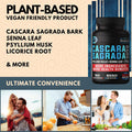 Dedicad 6550Mg Cascara Sagrada Capsules 5 Months Supply Combined 10 Herbs Senna, Psyllium Husk, Licorice, Flaxseed, Aloe Vera