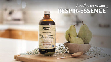 Flora RespirEssence Natural Lung Breath Aid Natural Blend of Thyme Licorice Root and Stinging Nettle Vegan and GlutenFree 17fl. oz. Glass Bottle