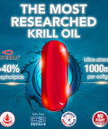 LABO Nutrition Perfect Krill 1000 mg Pure Ultra Strength Antarctic Krill Oil with Omega3s EPA DHA Phospholipids Choline Astaxanthin Heart Joint Brain Support Supplement 60 softgels