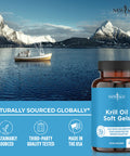 Antarctic Krill Oil 1000mg with Astaxanthin - 2 Pack - 120 Caps Omega 3 6 9 - EPA DHA - 100% Purified, Mercury Free and Wild Caught - Non GMO - Gluten Free - Pure Krill Oil by New Age