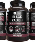 PURE ORIGINAL INGREDIENTS Black Radish (365 Capsules) No Magnesium Or Rice Fillers, Always Pure, Lab Verified