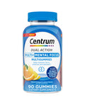 Centrum Multigummies Multi+ Dual Action Mental Focus Adult Multivitamin With Caffeine From Green Tea Supports Mental Focus Attention And Alertness Lemon/Orange Flavors - 90 Count