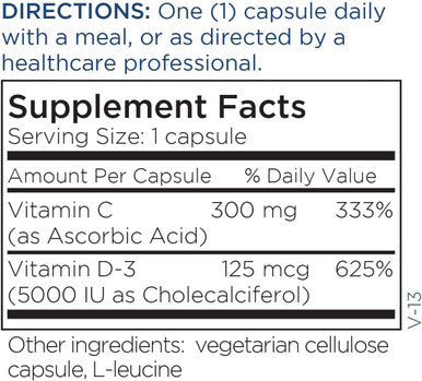 Metabolic Maintenance Vitamin D3 5000 Iu - Superior Absorption Pure Vitamin D3 & Vitamin C - Extra Strength Bone, Immune, Mood + Cardiovascular Support Supplement, No Fillers (90 Softgel Capsules)