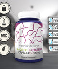 Nootropics Depot N-Acetyl L-Cysteine Capsules | 500mg | NAC | 180 Count | Supports Healthy Liver Function | Cellular Health | Glutathione Levels | Healthy Oxidation Levels