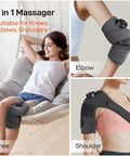 Gobok Cordless Knee Massager With Heat And Red LightKnee Brace For Arthritis Pain ReliefHeating Pad For Knee Shoulder Elbow For Women Men (Black)