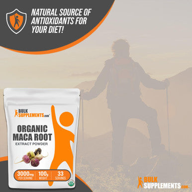 Bulksupplements.Com Organic Maca Root Extract Powder - Maca Supplement, Maca Powder Organic - Maca Root For Women & Men, Vegan & Gluten Free, 3000Mg Of Per Serving, 100G (3.5 Oz), Pack Of 1