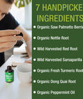 Prostate Support Supplement For Men S Health. Vegan Kosher Prostate Health Liquid Drops With Organic Saw Palmetto, Organic Nettle