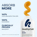Healthycell Rem Sleep Aid Supplement For Adults - Liquid Gel Extra Strength Sleep Supplement With Melatonin Magnesium L-Theanine Gaba & Natural Calming Herbs - 30 Gel Packs Cherry Flavored